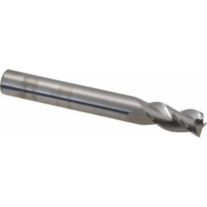 KYOCERA SGS 5/16, 5/8 LOC, 5/16 Shank Diam, 2-1/2 OAL, 3 Flute, Solid Carbide Square End Mill Single End, Uncoated, S...